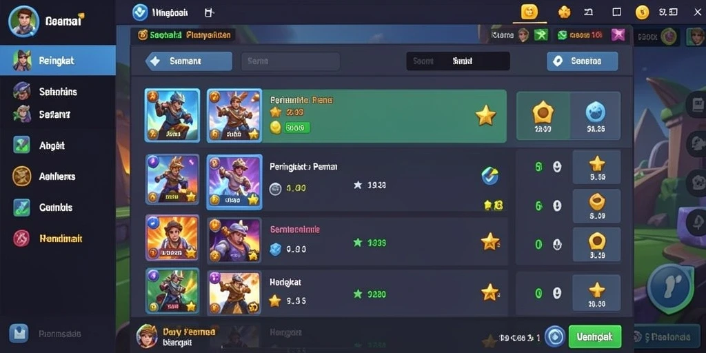 Fitur turnamen untuk memenangkan hadiah besar.